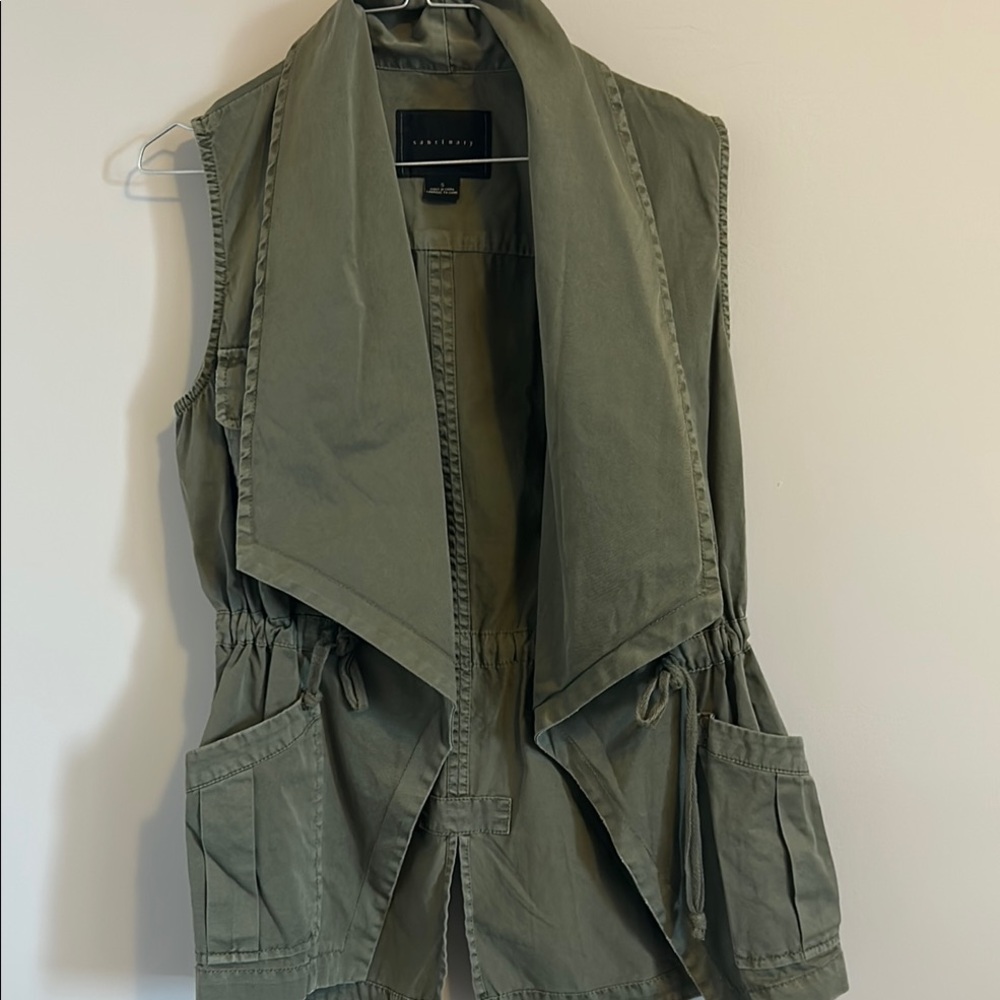 Sanctuary Green Utility Jacket with Cinched Waist